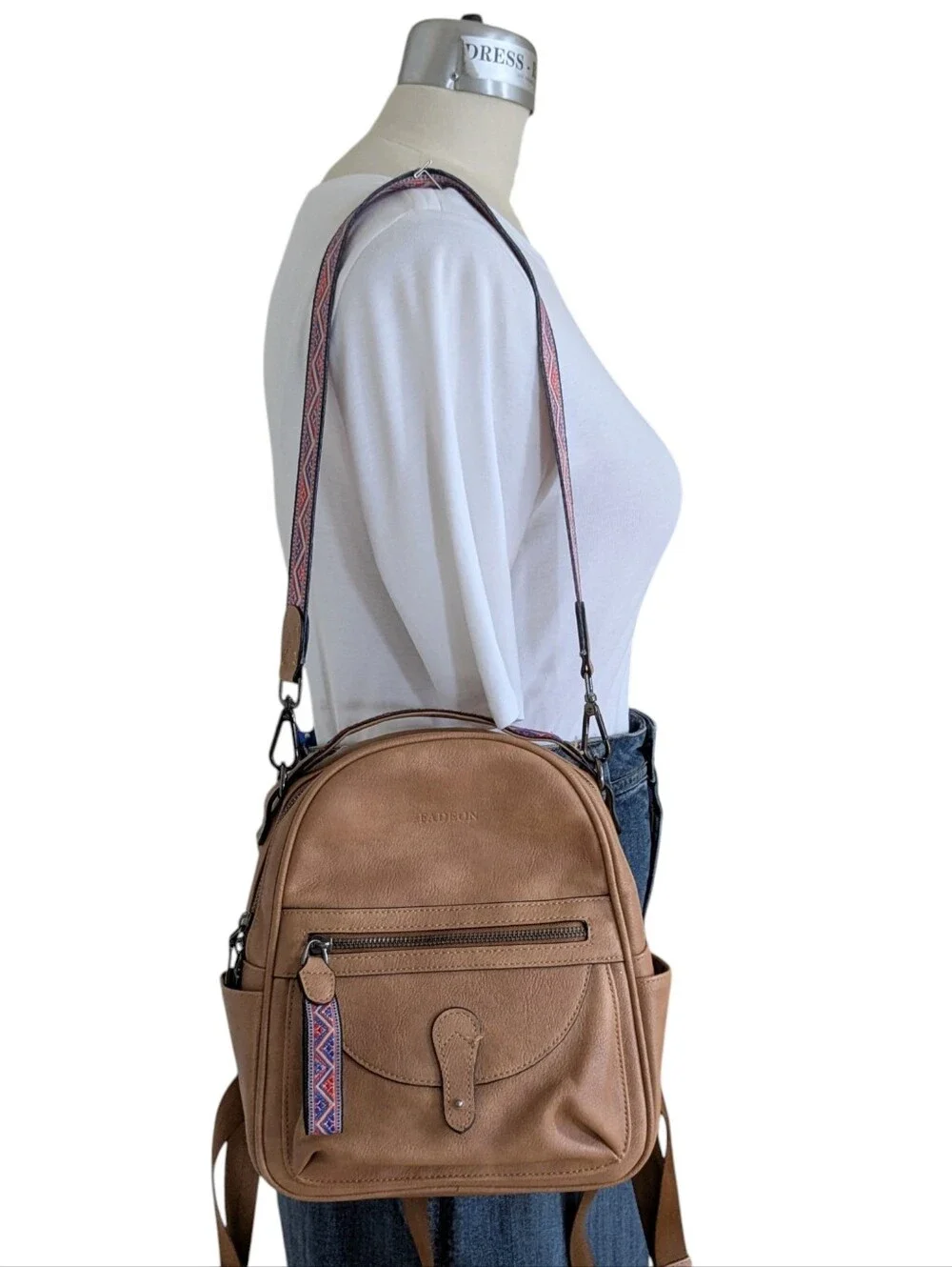 Fadeon Faux Leather Backpack